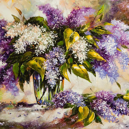 Lilac Bouquet Canvas Wall Art