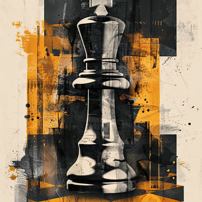 King of Abstract Warfare Canvas Wall Art