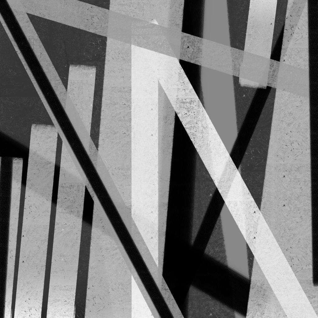 Black & White Lines v2 Canvas Wall Art