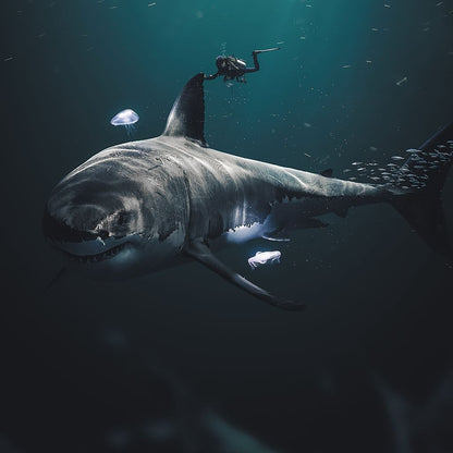 Megalodon Canvas Wall Art