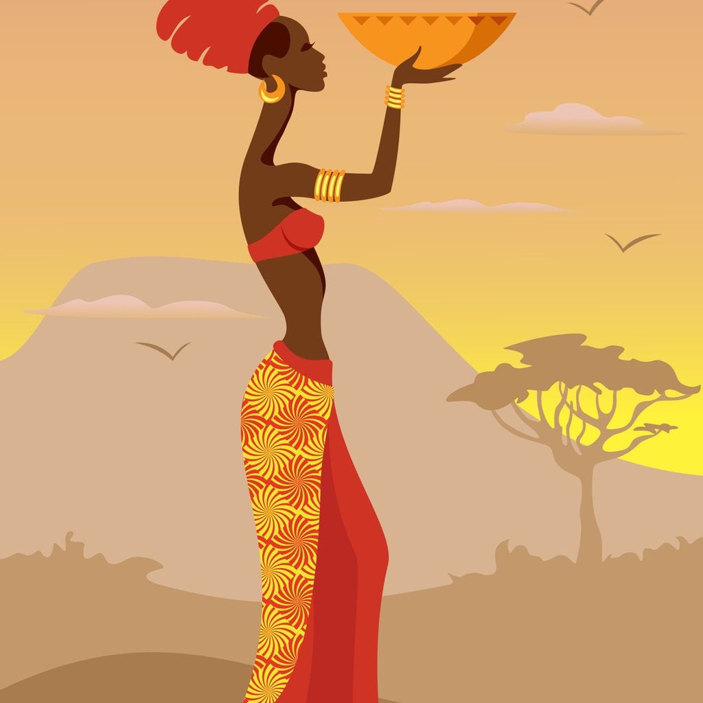 African Offering Canvas Wall Art