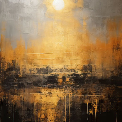 Romantic Golden Atmosphere Canvas Wall Art