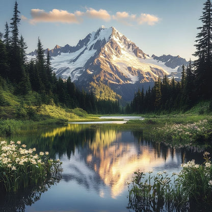 Mountaintop Reflections Canvas Wall Art