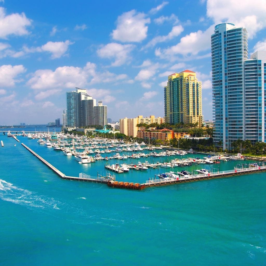 Miami Beach Skyline Canvas Wall Art
