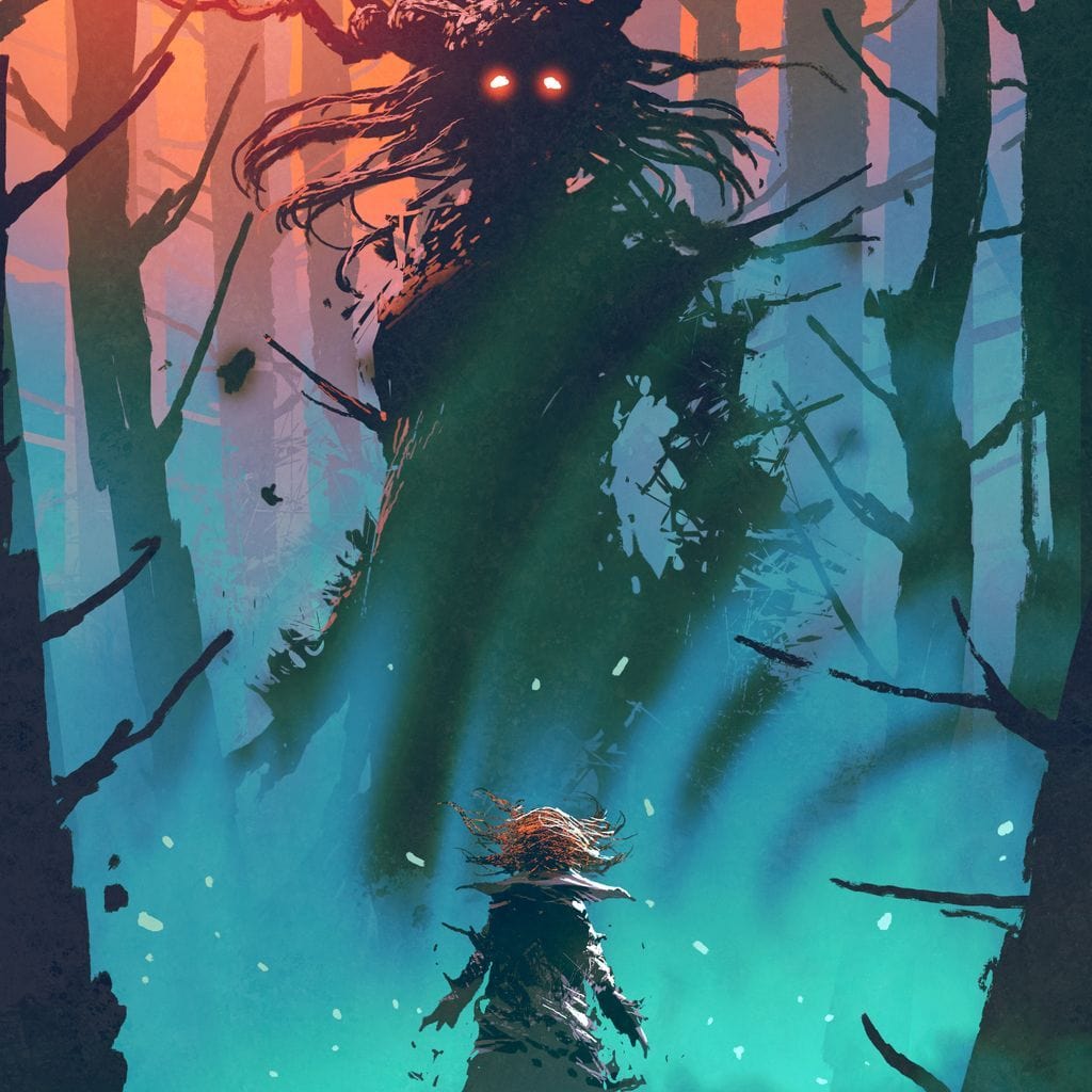 Witch in the Woods Canvas Wall Art