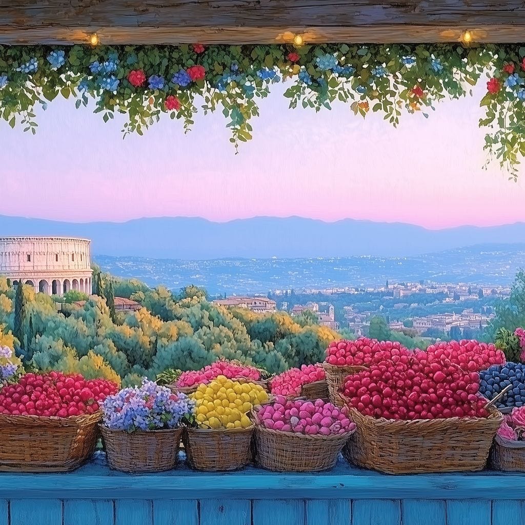 Tuscan Garden Splendor Vista Canvas Wall Art