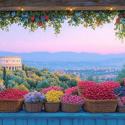 Tuscan Garden Splendor Vista Canvas Wall Art