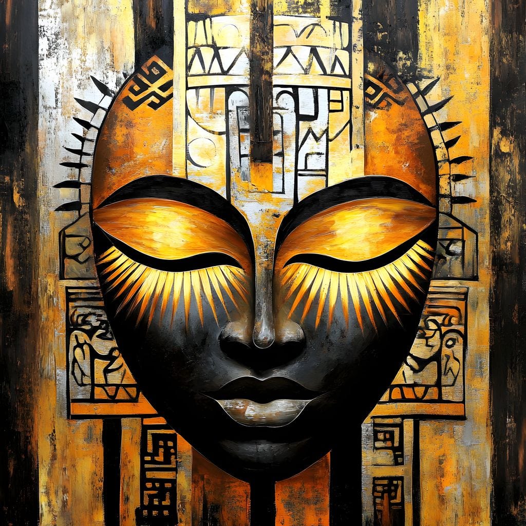 Radiant Golden Guardian Canvas Wall Art