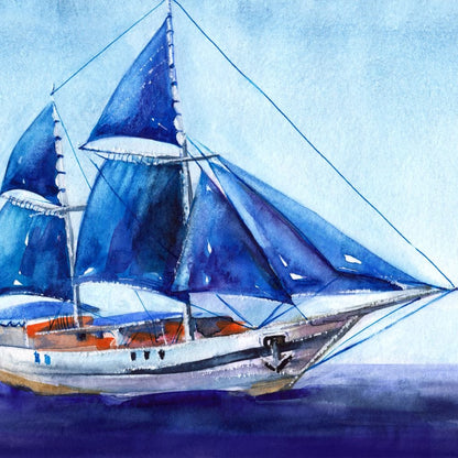 Blue Sails Canvas Wall Art