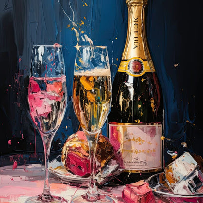 Champagne Radiance Canvas Wall Art