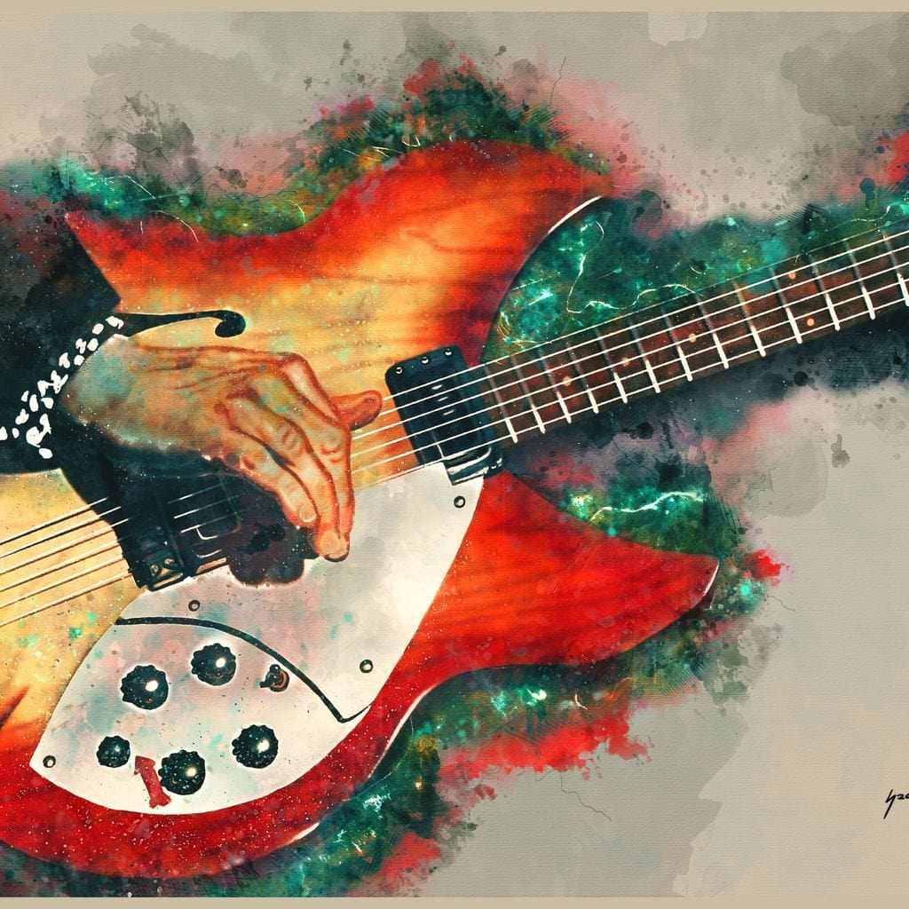 Tom Petty's Electric Guitar Canvas Wall Art