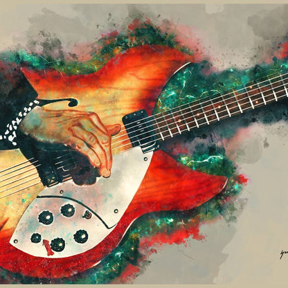 Tom Petty's Electric Guitar Canvas Wall Art