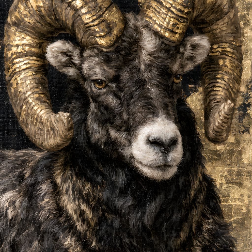 Guardian of the Gilded Peak Canvas Wall Art