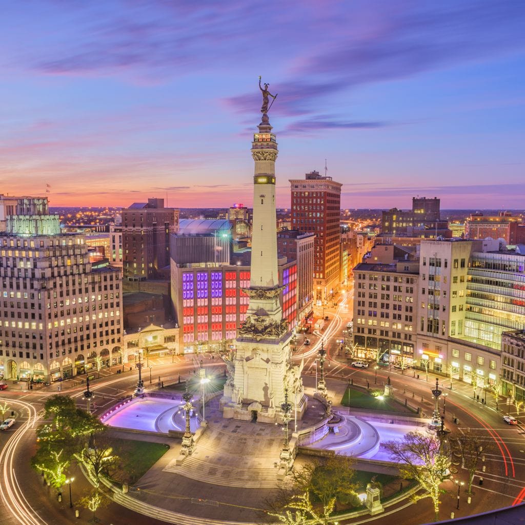 Indianapolis Skyline Canvas Wall Art