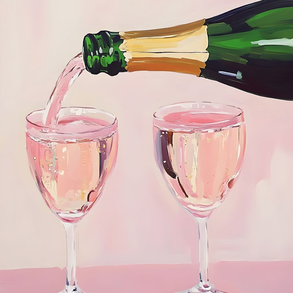 I Only Drink Champagne Canvas Wall Art
