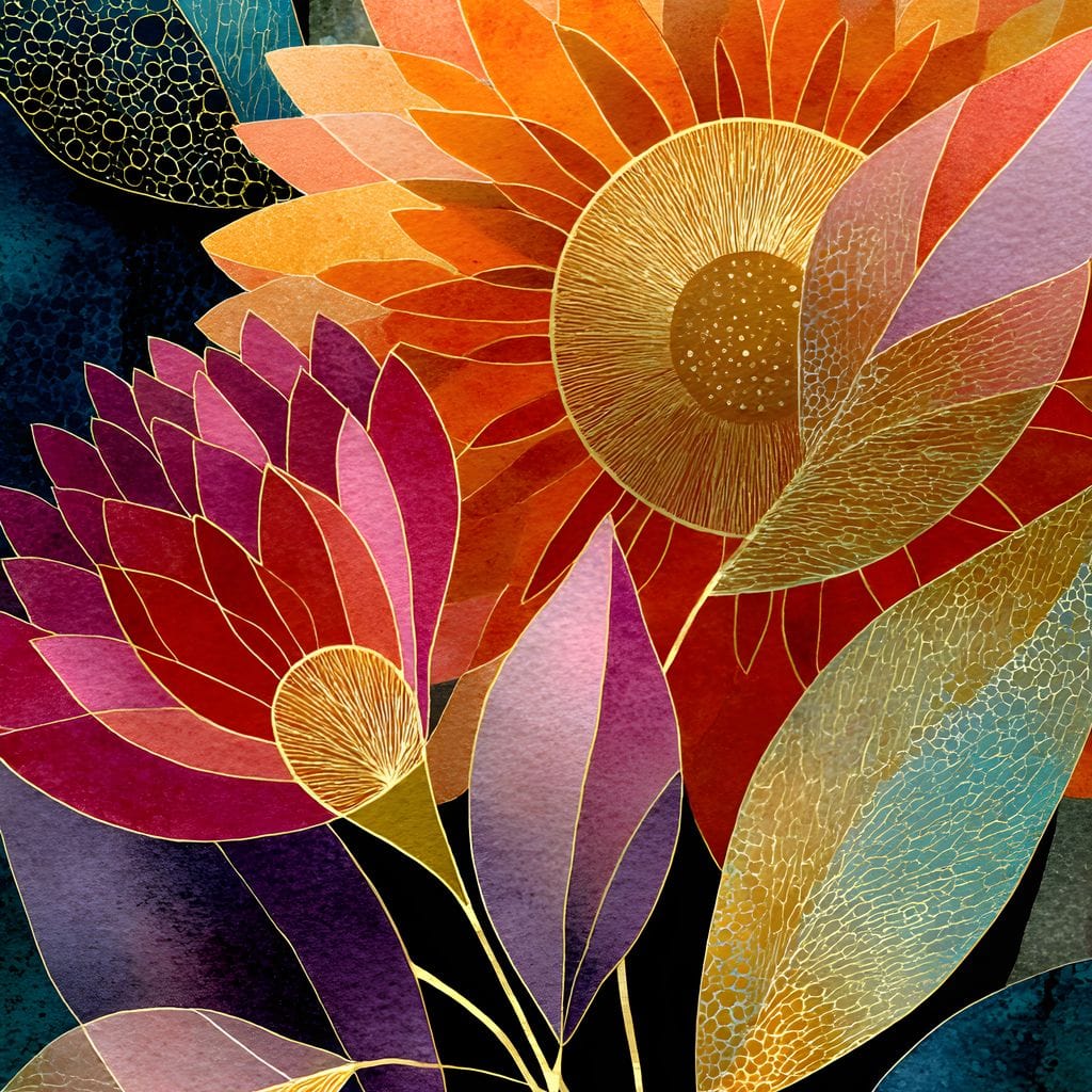 Radiant Blooming Spectrum Canvas Wall Art