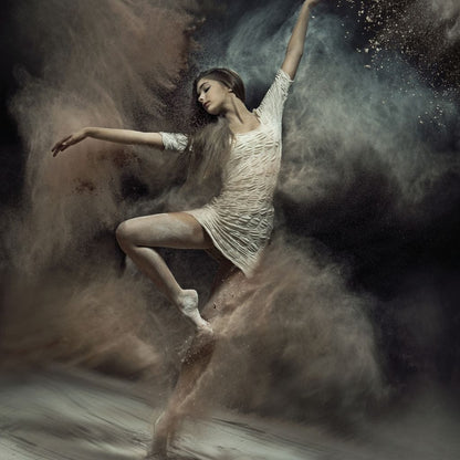 Ballet Dancer in the Desert Canvas Wall Art