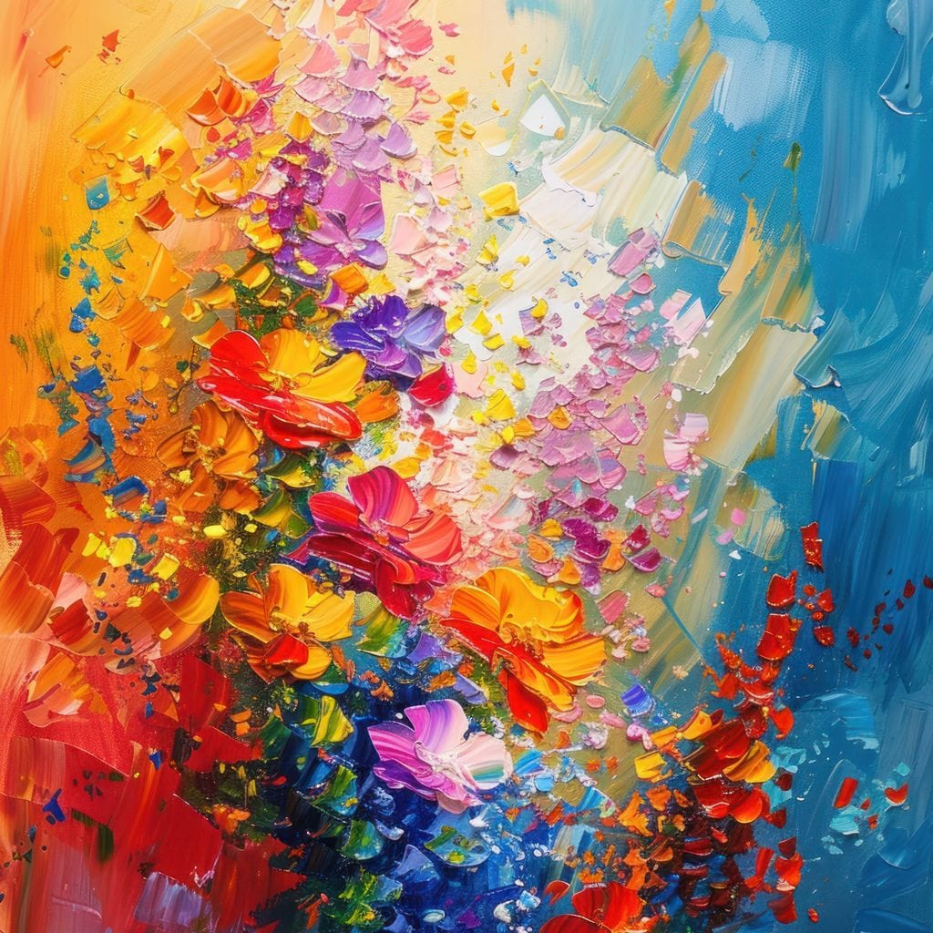 Impasto Bloom Canvas Wall Art