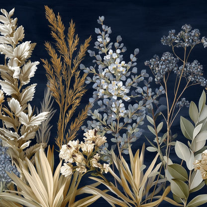 Midnight Botanical Bouquet Canvas Wall Art