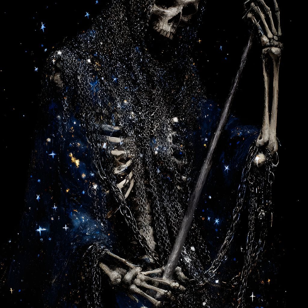 Celestial Reaper Star King Canvas Wall Art