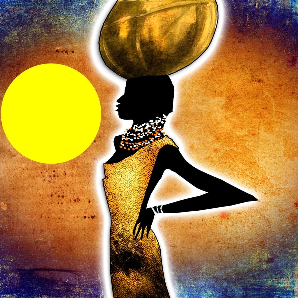 African Woman Canvas Wall Art