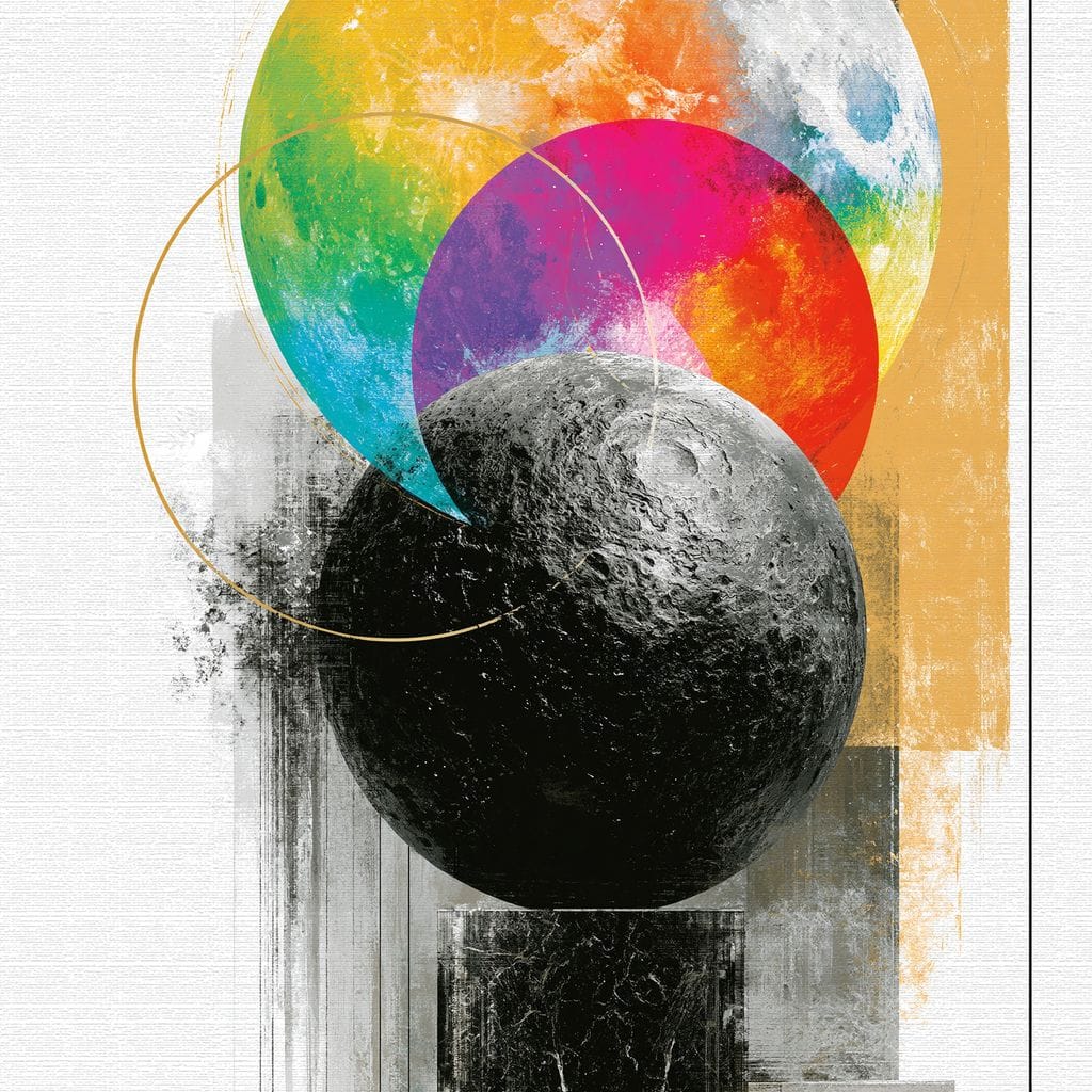 Celestial Geometry Beyond The Horizon Canvas Wall Art