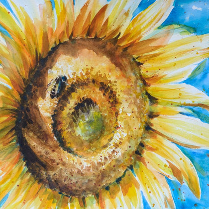 Golden Sunflower Canvas Wall Art