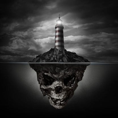 Skull Lighthouse Canvas Wall Art