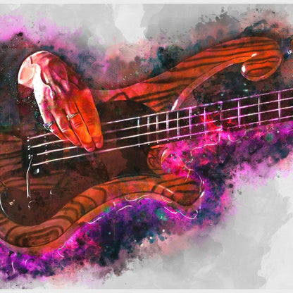 Les Claypool's Guitar Canvas Wall Art