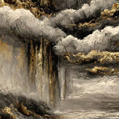Gilded Rivers Of Lost Time Canvas Wall Art