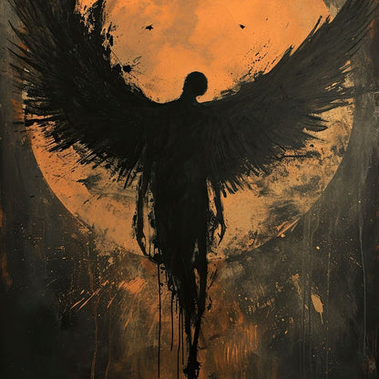 Eclipse of the Fallen Seraph Canvas Wall Art