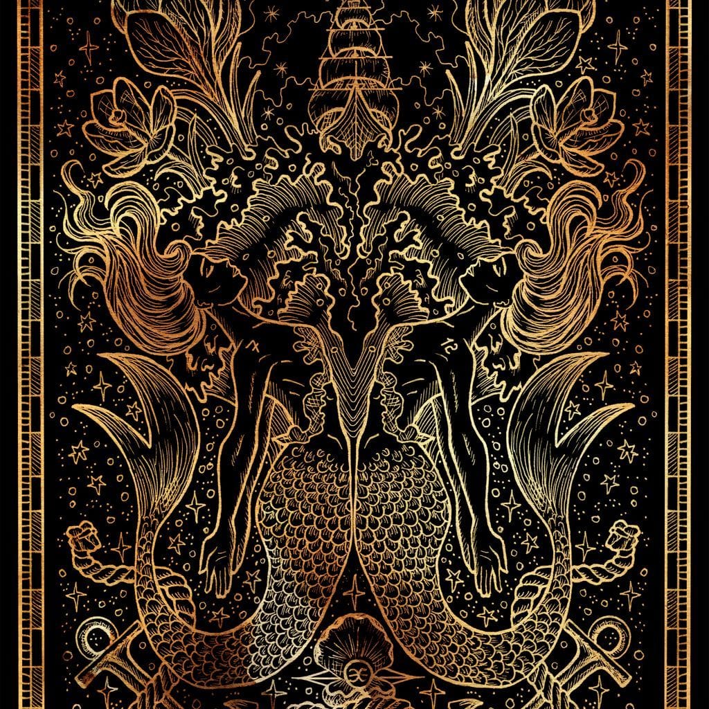 Zodiac sign Pisces Canvas Wall Art
