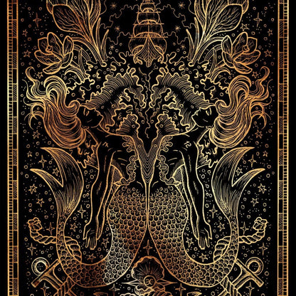 Zodiac sign Pisces Canvas Wall Art