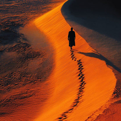 Solitude On Burning Sands Canvas Wall Art