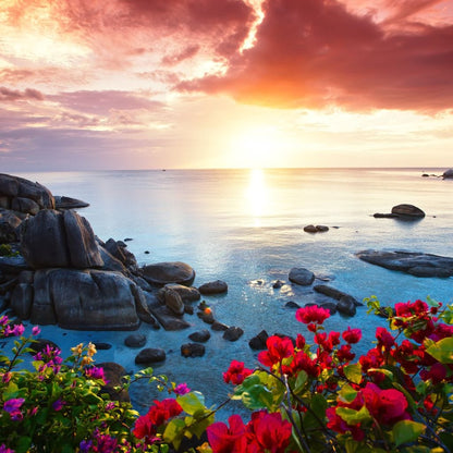 Tranquil Beach Resort Canvas Wall Art