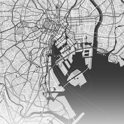 Map of Tokyo, Japan Canvas Wall Art