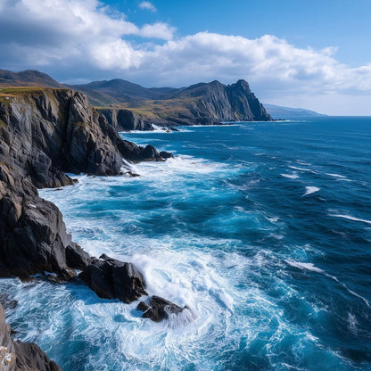Wild Atlantic Cliff Horizon Canvas Wall Art