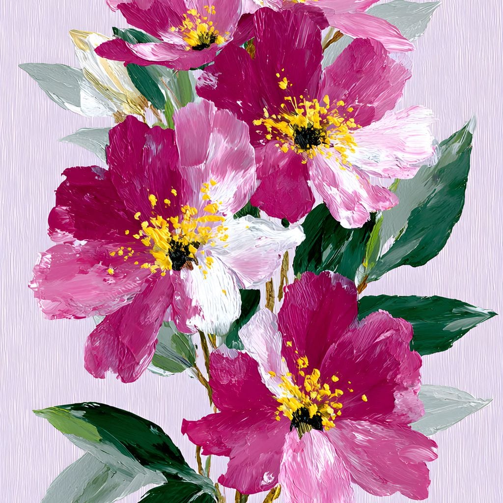 Pink Peony Garden Canvas Wall Art