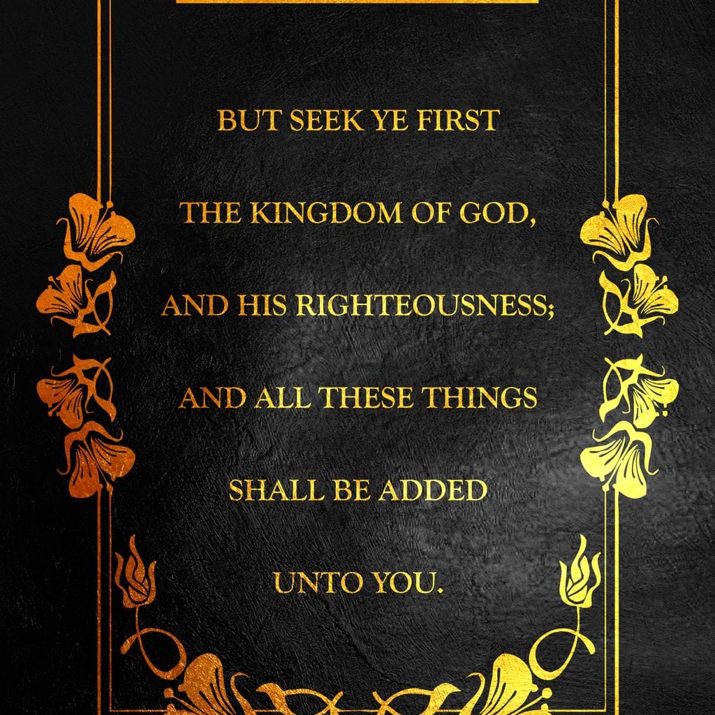Matthew 6:33 Canvas Wall Art
