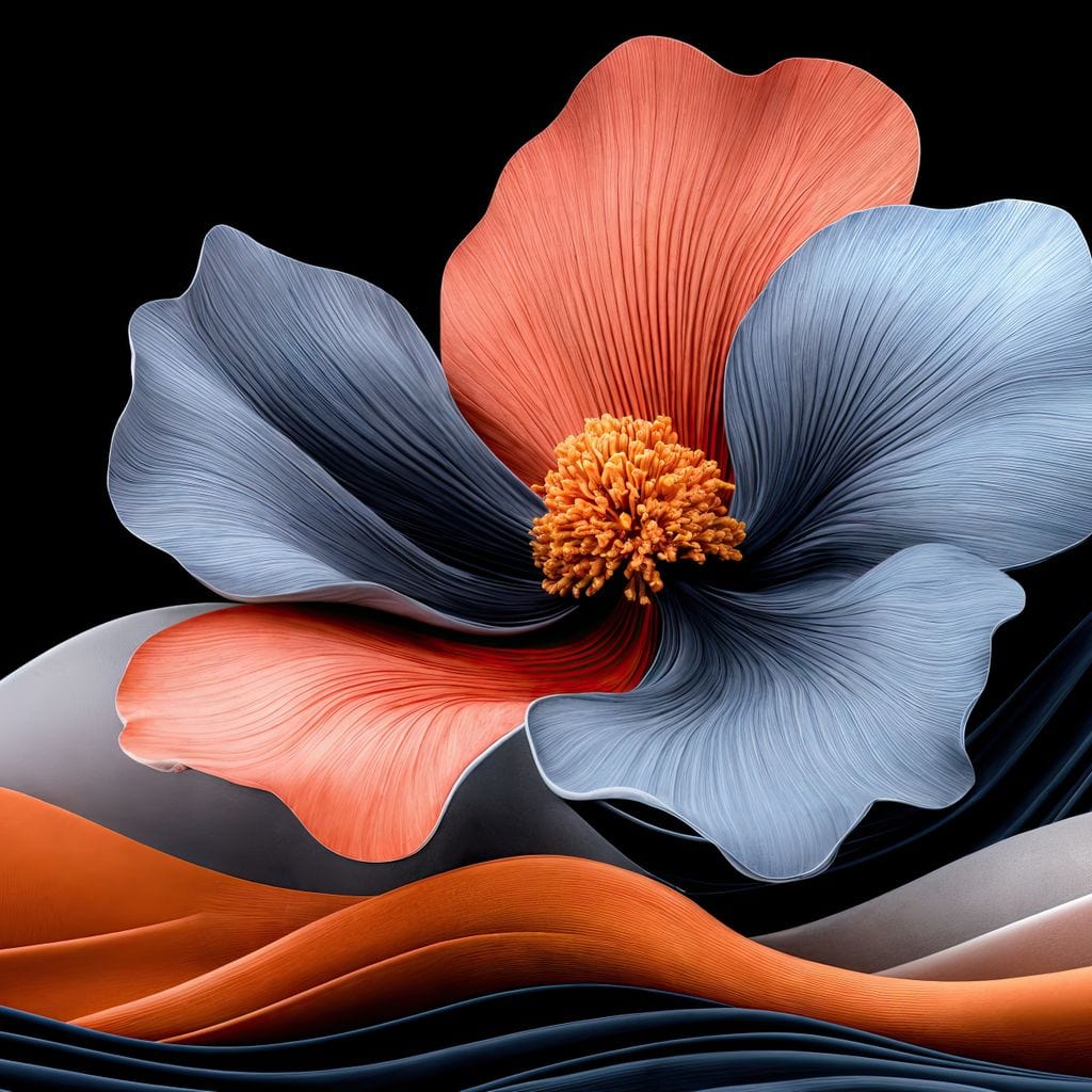 3D Bloom of Eternal Radiance Canvas Wall Art