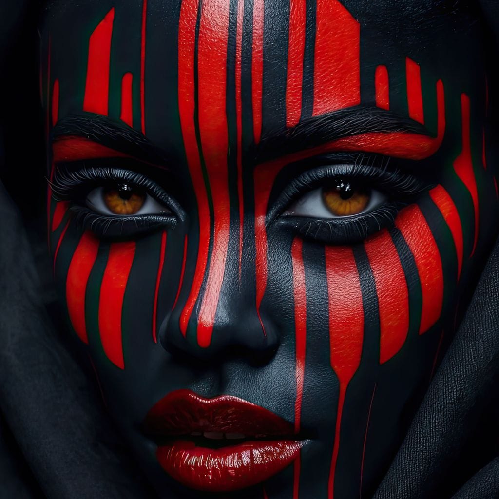 Scarlet Ritual Canvas Wall Art