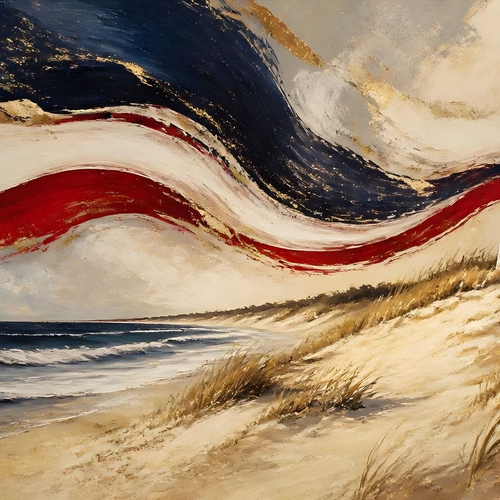 Coastal Beacon Of Freedom Canvas Wall Art