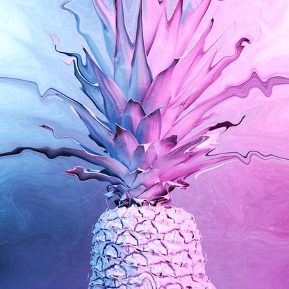 Psychedelic Pineapple Canvas Wall Art