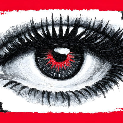 Fiery Sentinel Eye Awakens Canvas Wall Art