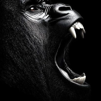 Primal Roar Silence Echoes Canvas Wall Art
