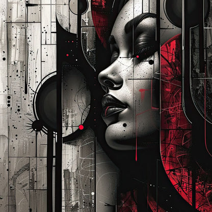 Shadowed Elegance Unveiled Canvas Wall Art