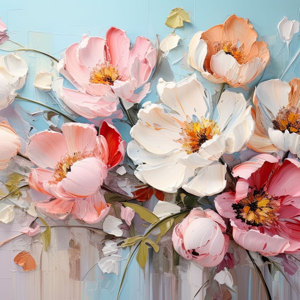 Blossoms of Serenity Breeze Canvas Wall Art