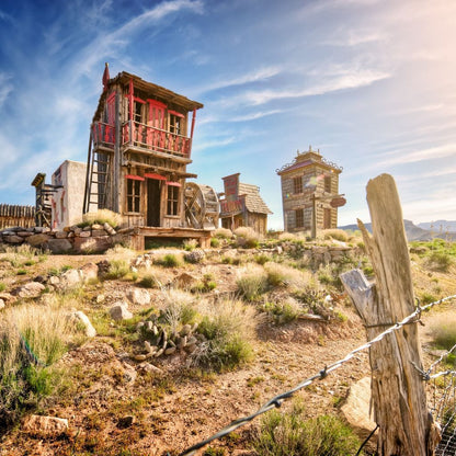 Abandoned Western Town Canvas Wall Art
