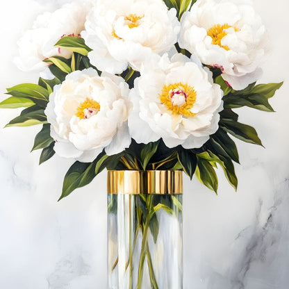 Opulent Peony Elegance Canvas Wall Art