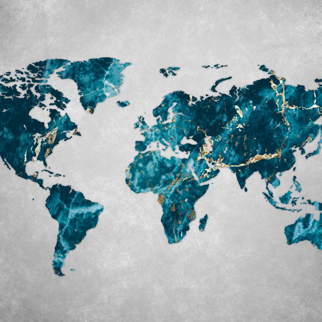 World Map 4 - Mateo Canvas Wall Art